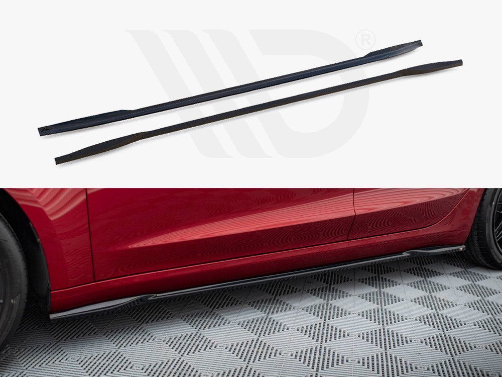 Side Skirts Diffusers V.2 Tesla Model 3 FL Project Highland