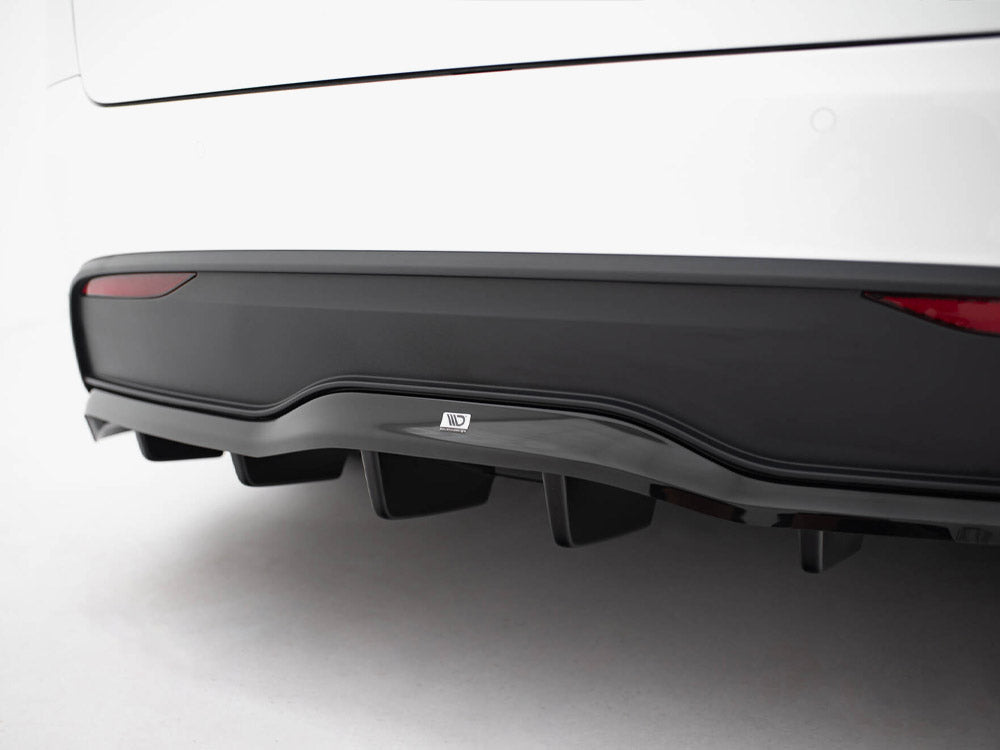 Rear Splitter (Vertical Bars) V.2 Tesla Model X Mk1 Facelift