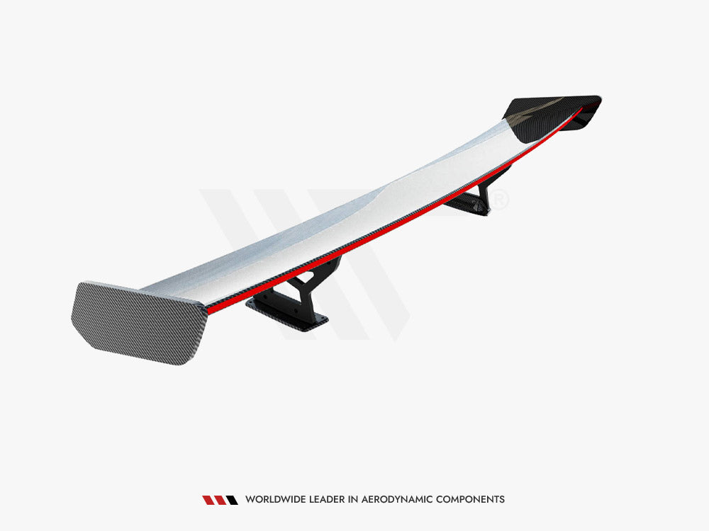 Carbon Spoiler With Internal Brackets Uprights + Led Volkswagen Jetta Gli Mk7