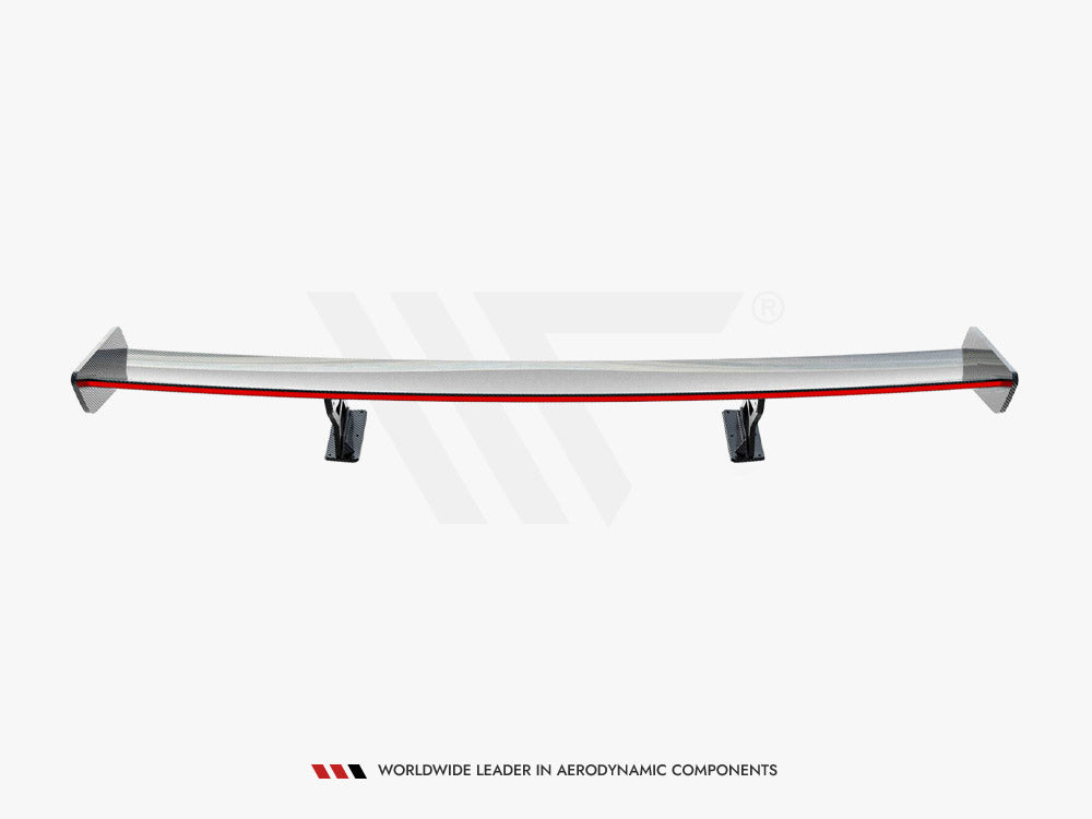 Carbon Spoiler With Internal Brackets Uprights + Led Volkswagen Jetta Gli Mk7