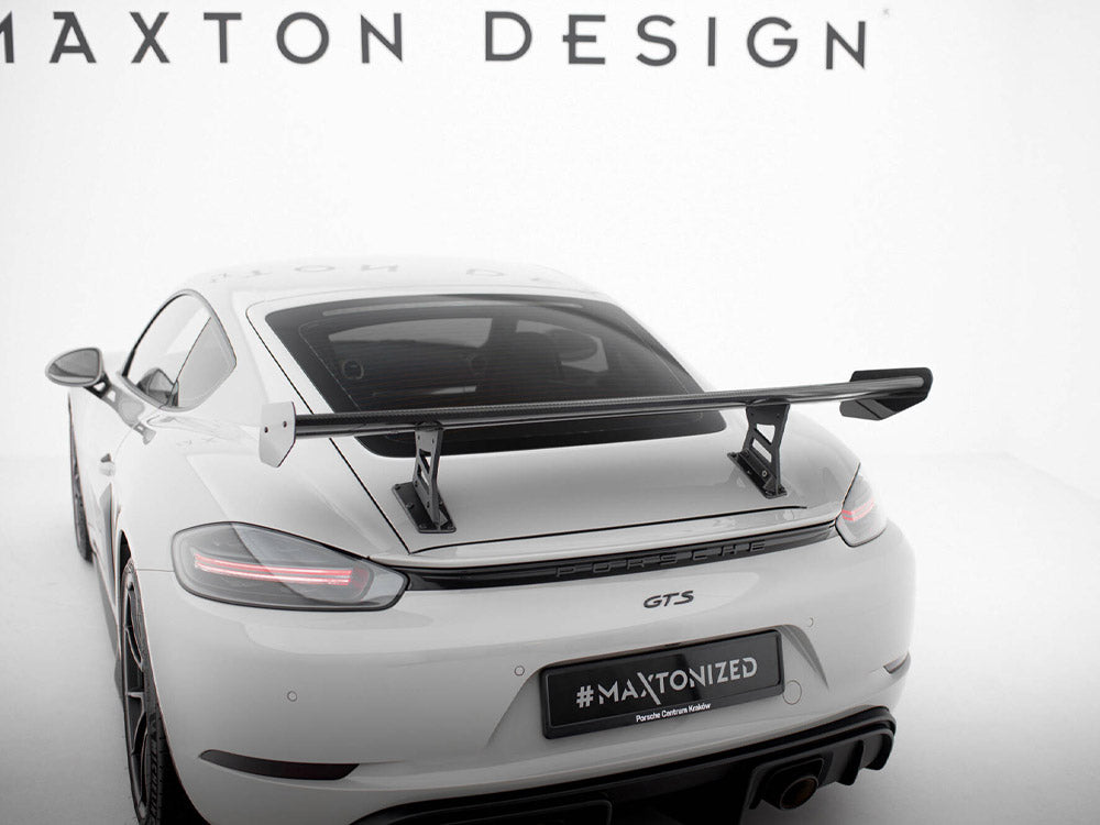 Carbon Spoiler With Internal Brackets Uprights V.1 Porsche 718 Cayman Gts 982C