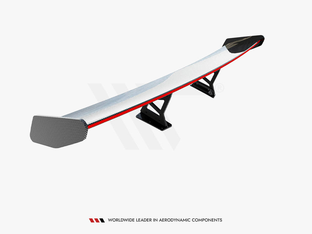 Carbon Spoiler With Internal Brackets Uprights V.1 + Led Porsche 718 Cayman Gts 982C