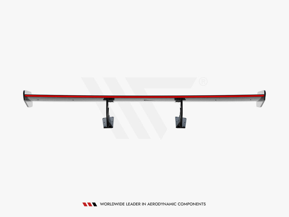 Carbon Spoiler With Internal Brackets Uprights V.2 + Led Porsche 718 Cayman Gts 982C