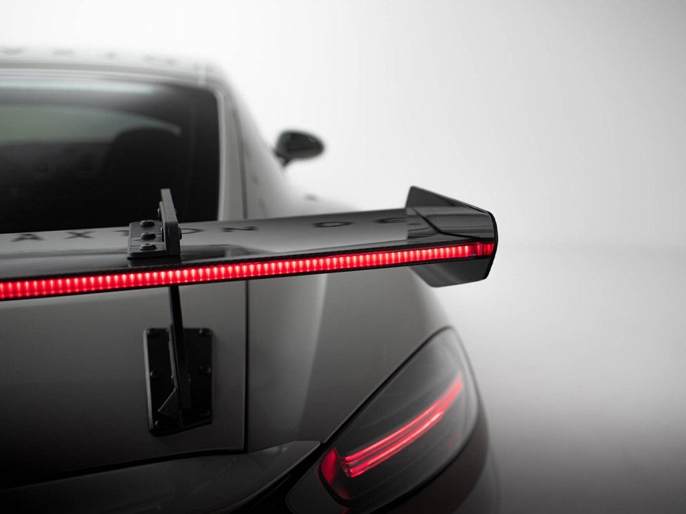 Carbon Spoiler With Upper Swan Mounting V.1 + Led Porsche 718 Cayman Gts 982C