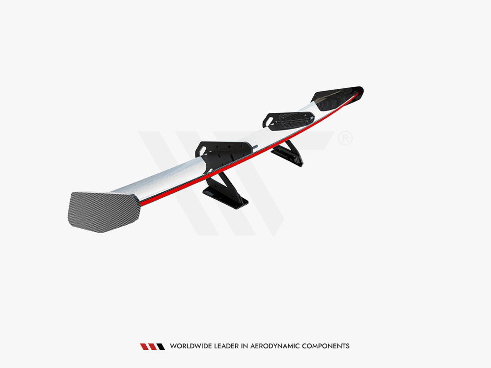 Carbon Spoiler With Upper Swan Mounting V.1 + Led Porsche 718 Cayman Gts 982C