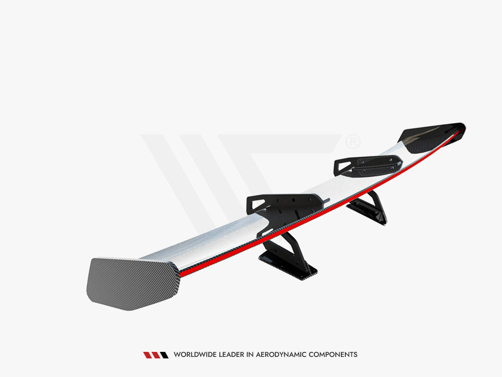 Carbon Spoiler With Upper Swan Mounting V.2 + Led Porsche 718 Cayman Gts 982C