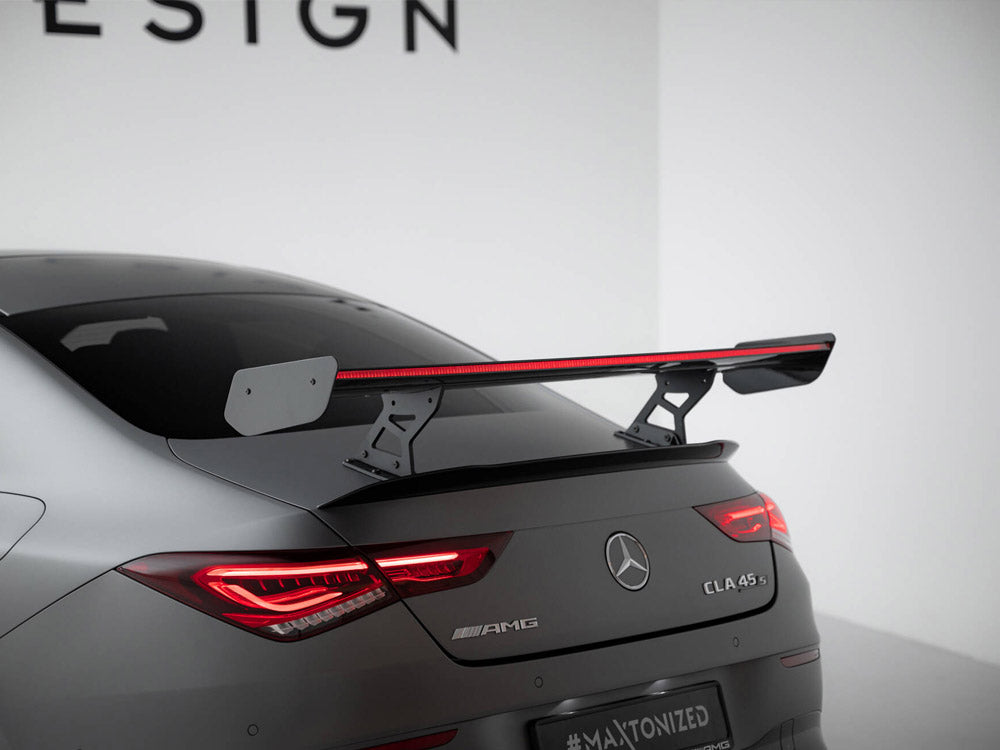 Carbon Spoiler With Internal Brackets Uprights + LED Mercedes-Benz CLA Coupe C118 / C118 Facelift