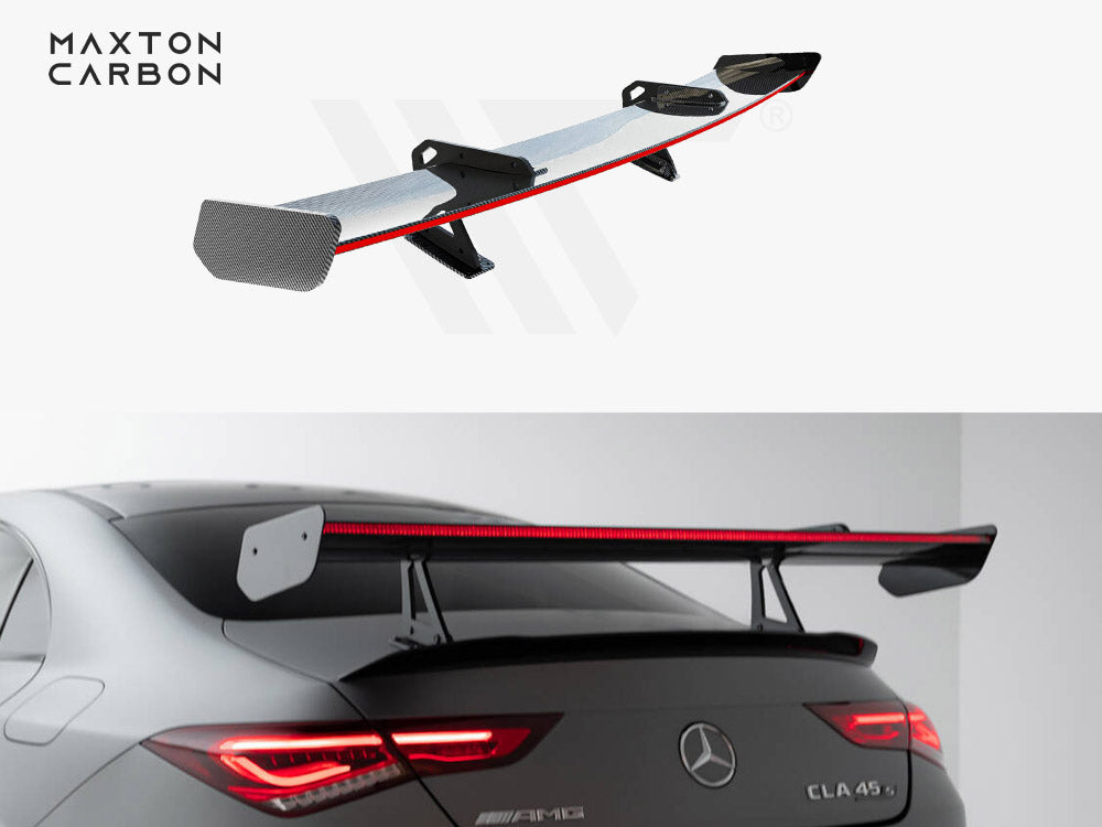 Carbon Spoiler With Upper Swan Mounting + LED Mercedes-Benz CLA Coupe C118 / C118 Facelift
