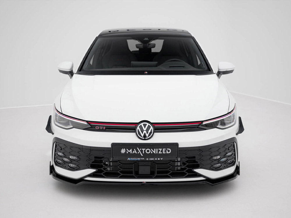 Front Splitter V.3 + Flaps Volkswagen Golf Gti / Gte / R-Line Mk8 Facelift