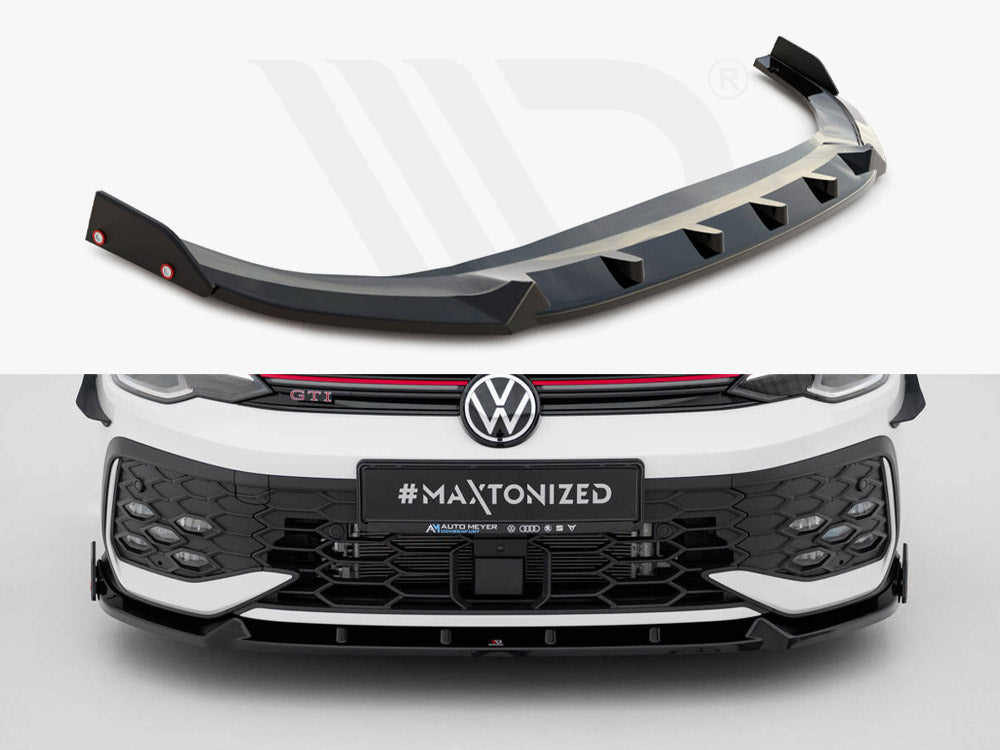 Front Splitter V.2 + Flaps Volkswagen Golf Gti / Gte / R-Line Mk8 Facelift