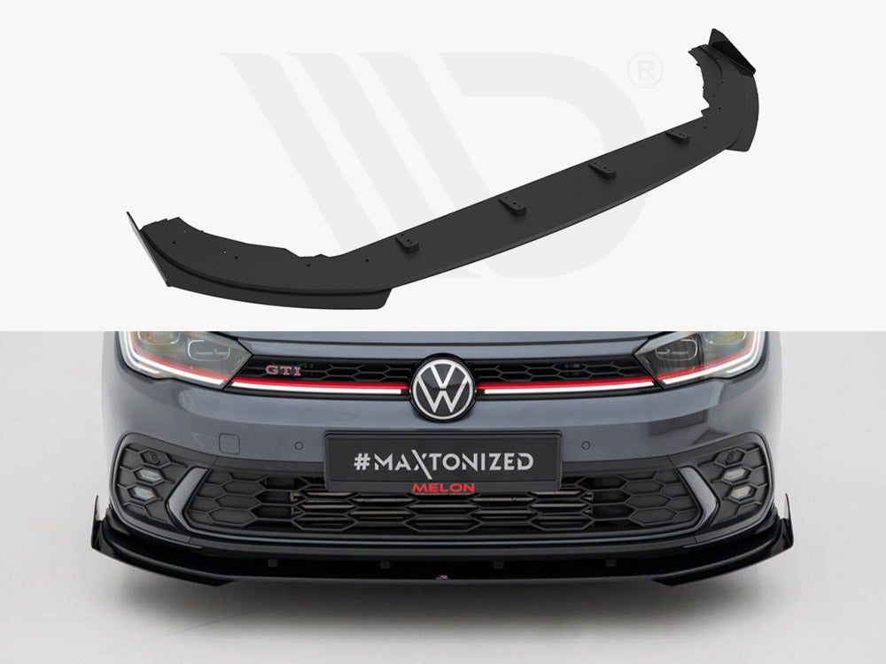 Street Pro Front Splitter + Flaps Volkswagen Polo Gti Mk6 Facelift