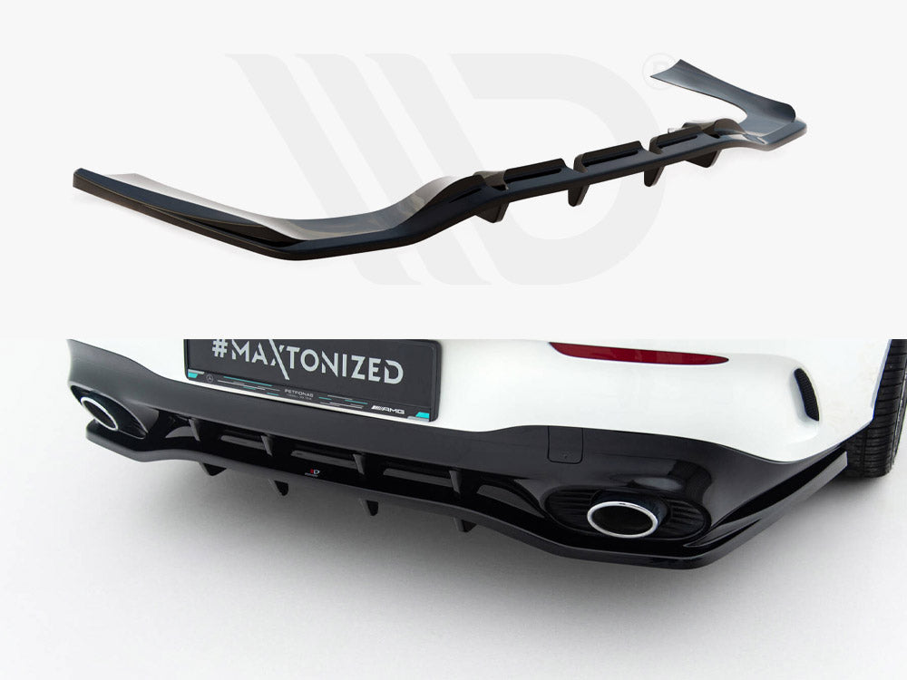 Rear Splitter (Vertical Bars) Mercedes-AMG CLA 35 / 45 Coupe / Shooting Brake C118 Facelift / X118 Facelift