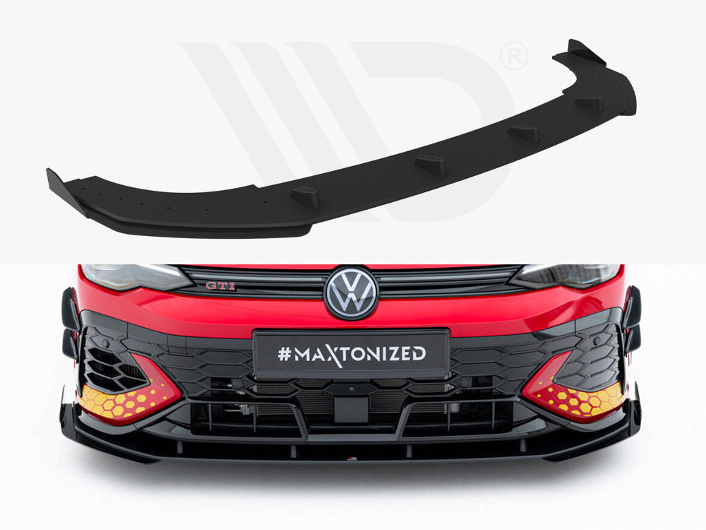 Street Pro Front Splitter + Flaps Volkswagen Golf Gti Clubsport Mk8 Facelift