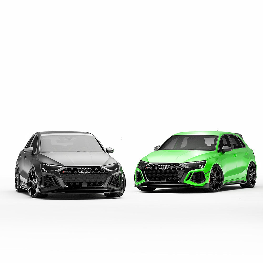 AUDI RS3 8Y 2022-2024 CARBON FIBRE FRONT BUMPER CANARDS - CT DESIGN
