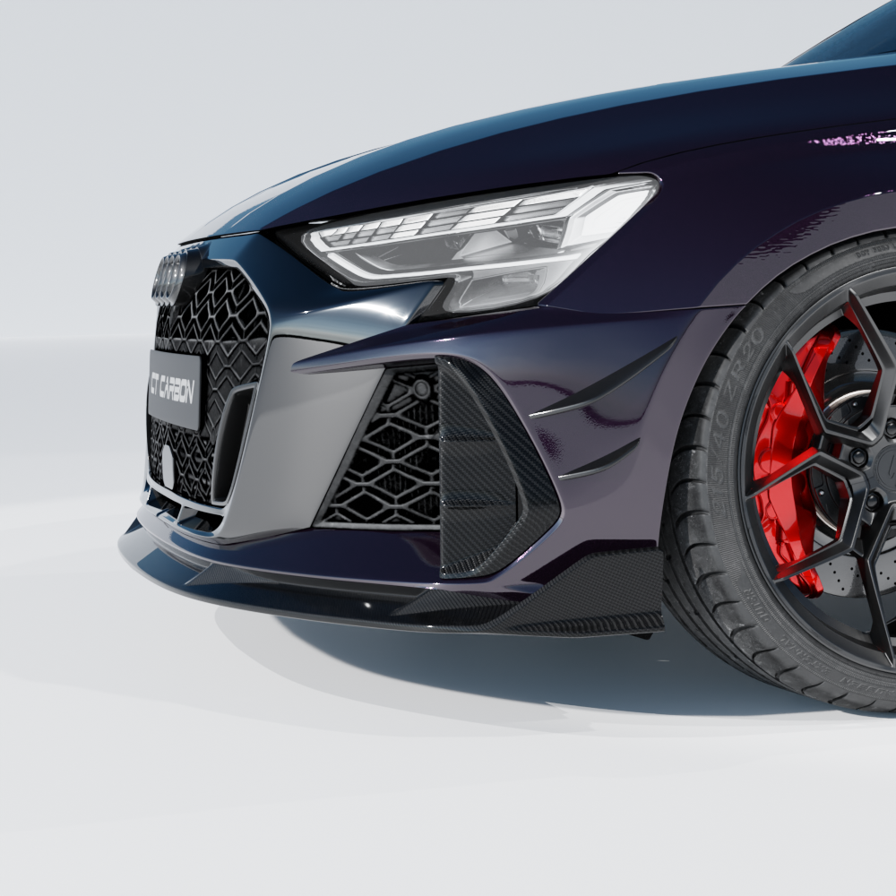 AUDI RS3 8Y 2025+ CARBON FIBRE FRONT BUMPER VENTS- CT DESIGN