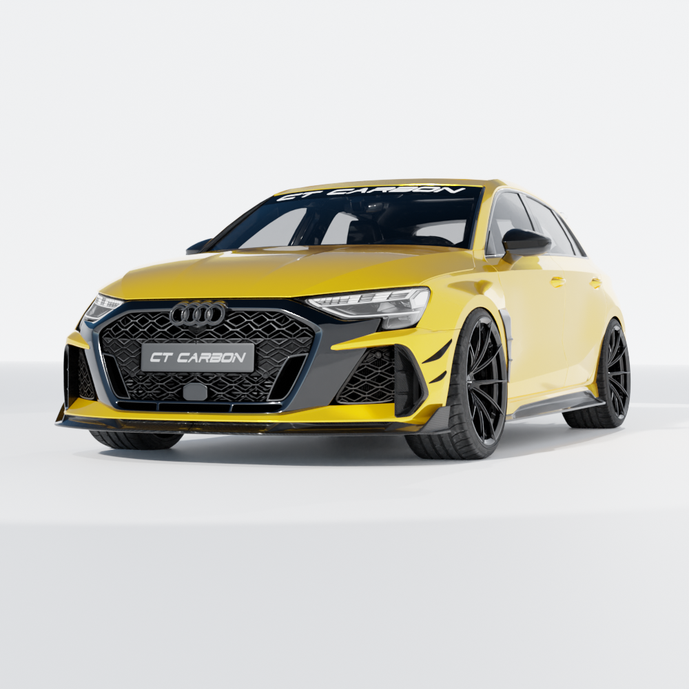 AUDI RS3 8Y 2025+ CARBON FIBRE FRONT BUMPER VENTS- CT DESIGN