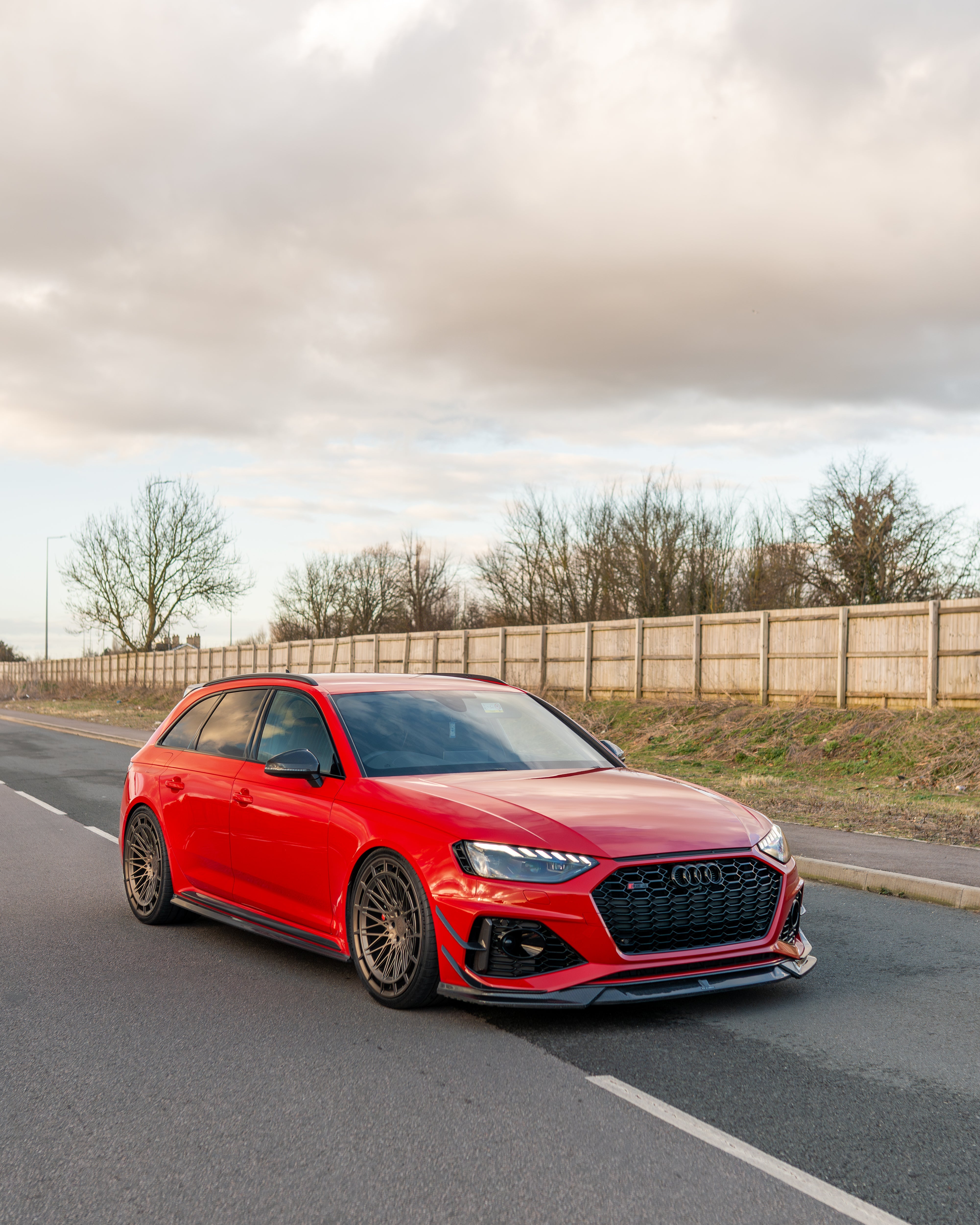 AUDI RS4 B9.5 CARBON FIBRE FRONT CANARDS- CT DESIGN