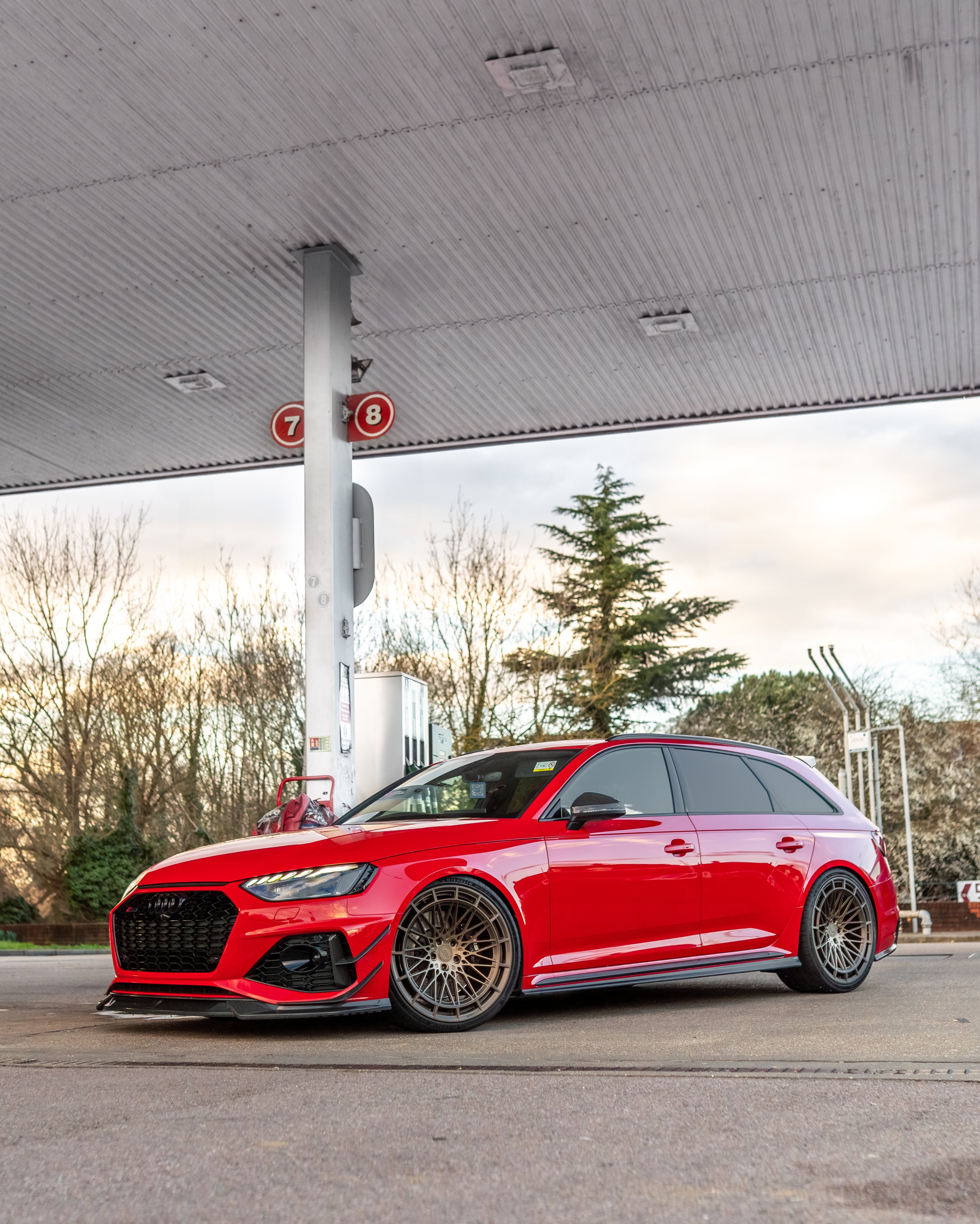 AUDI RS4 B9.5 CARBON FIBRE FRONT CANARDS- CT DESIGN