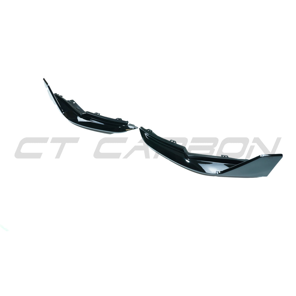 BMW M3 (G80 G81) GLOSS BLACK REAR BUMPER CORNERS - MP STYLE