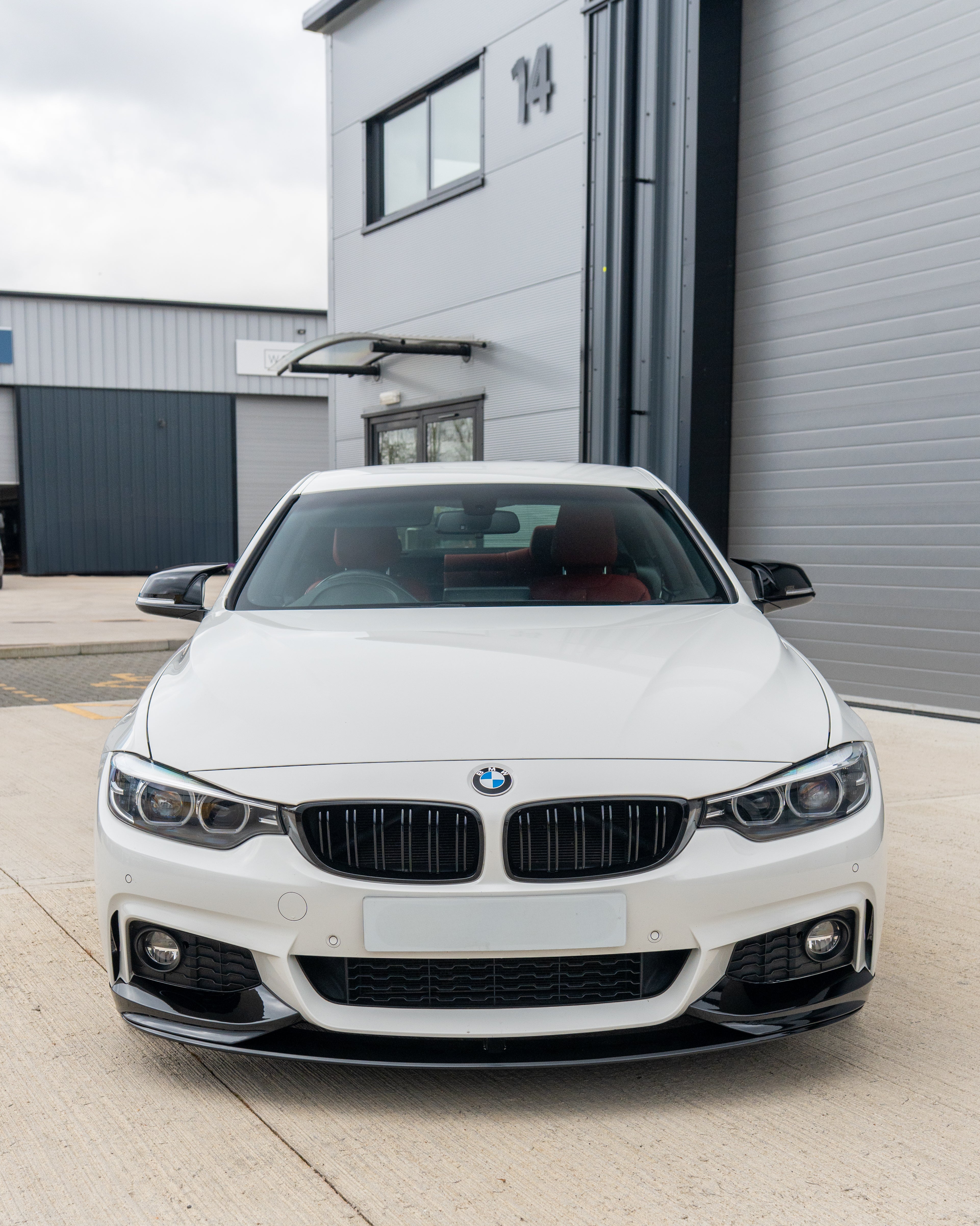 BMW 4 SERIES F32/F33/F36 GLOSS BLACK SPLITTER - MP STYLE - BLAK BY CT CARBON