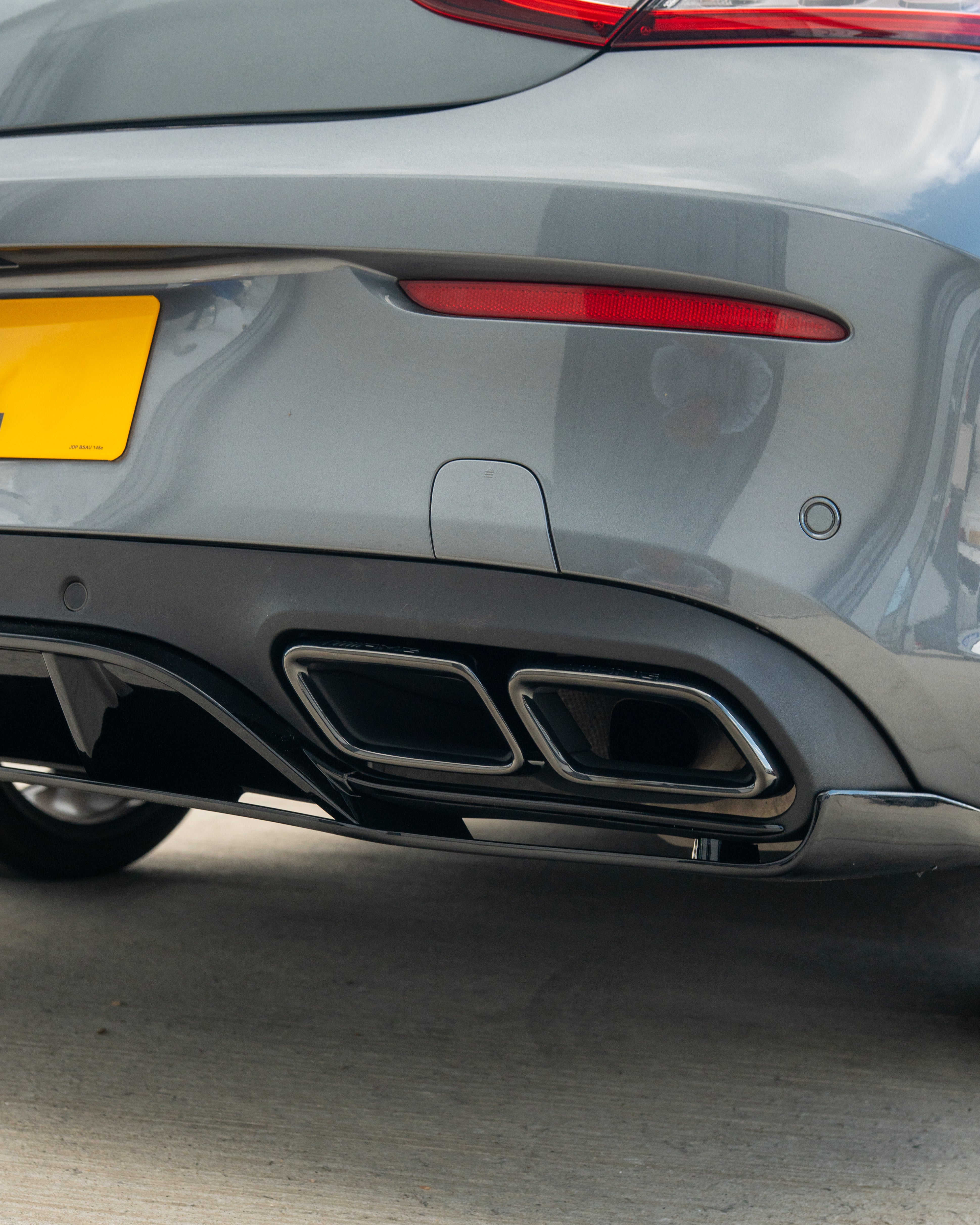 MERCEDES C-CLASS COUPE W205 GLOSS BLACK DIFFUSER & BLACK TIPS