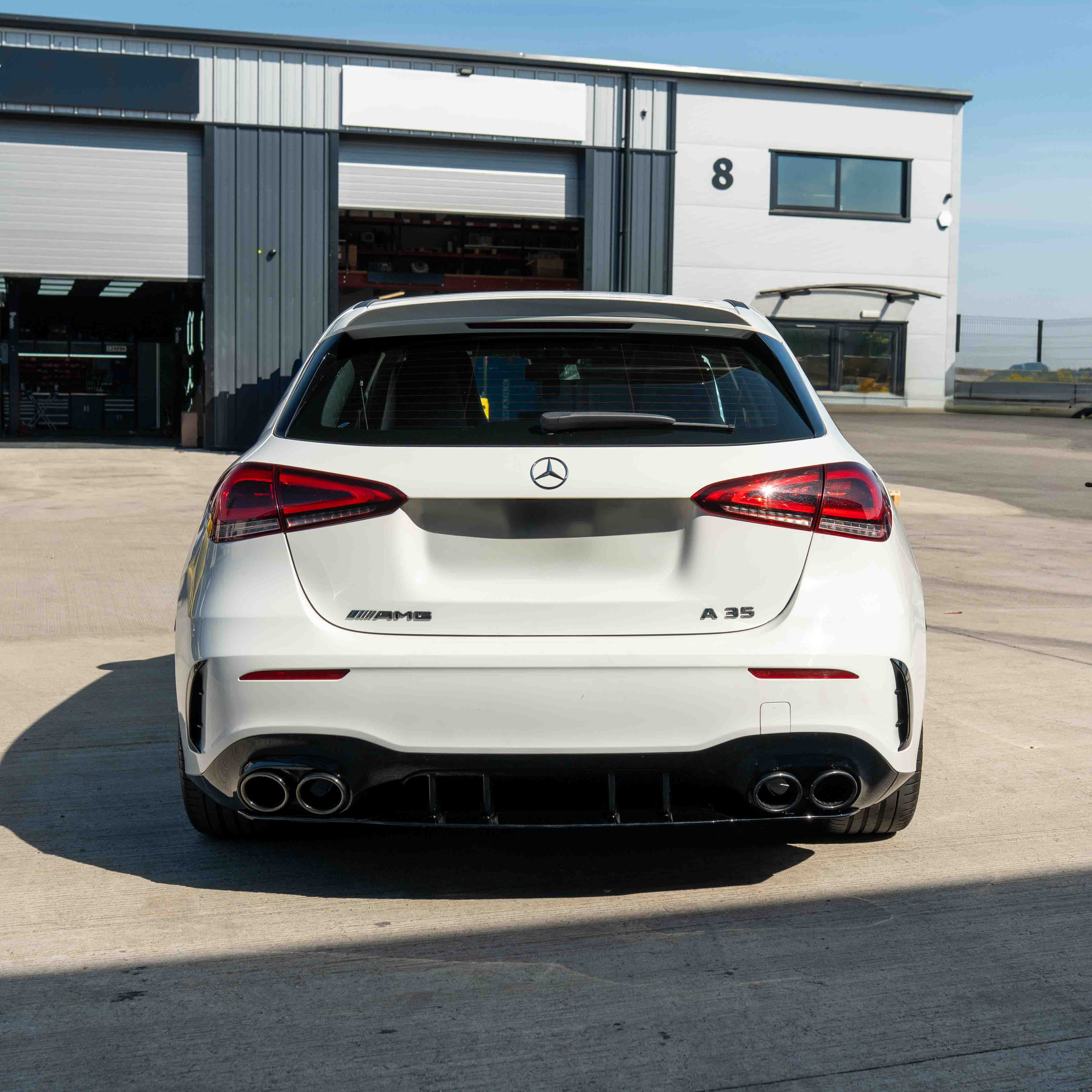 MERCEDES A-CLASS W177 2018-CURRENT GLOSS BLACK QUAD TIP DIFFUSER