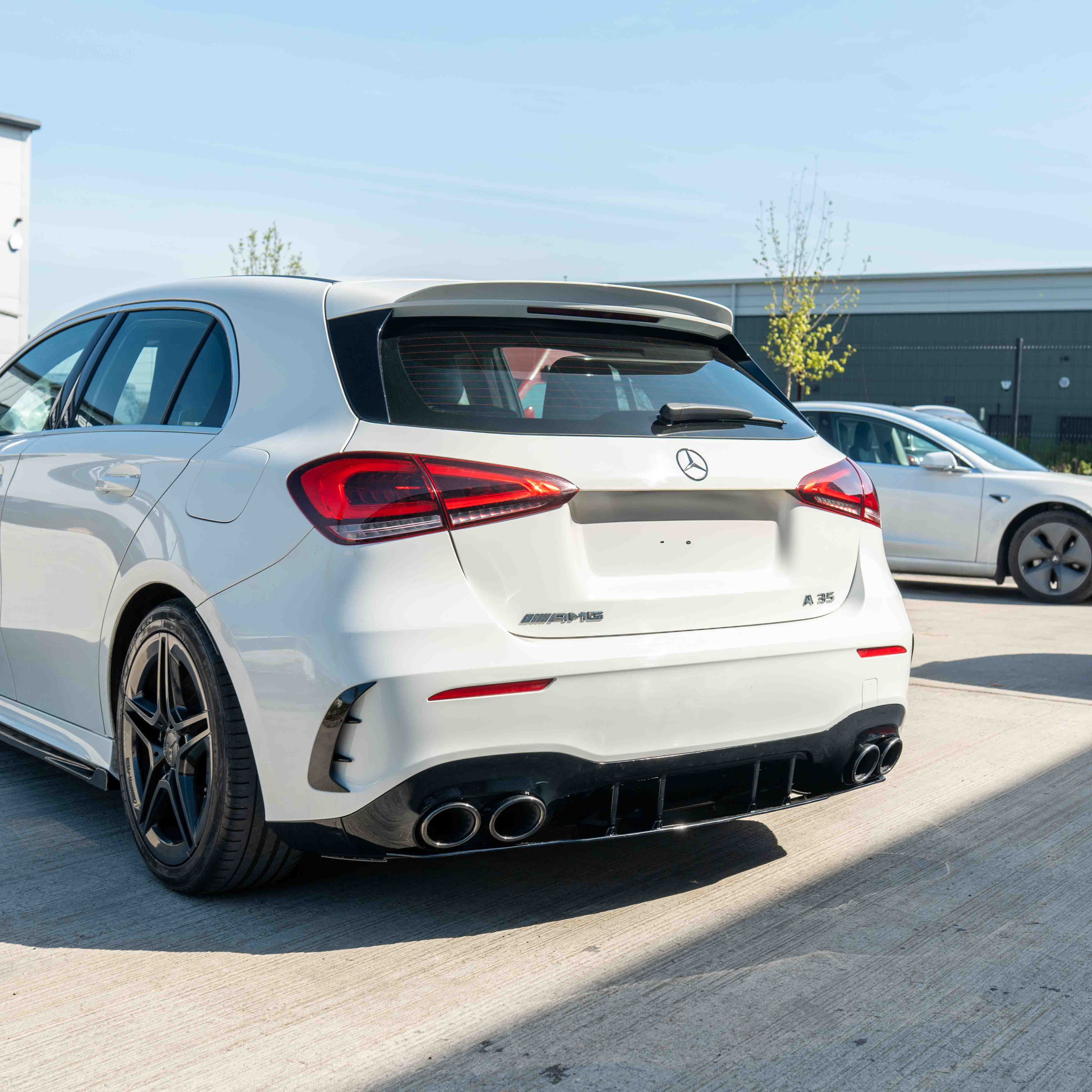 MERCEDES A-CLASS W177 2018-CURRENT GLOSS BLACK QUAD TIP DIFFUSER