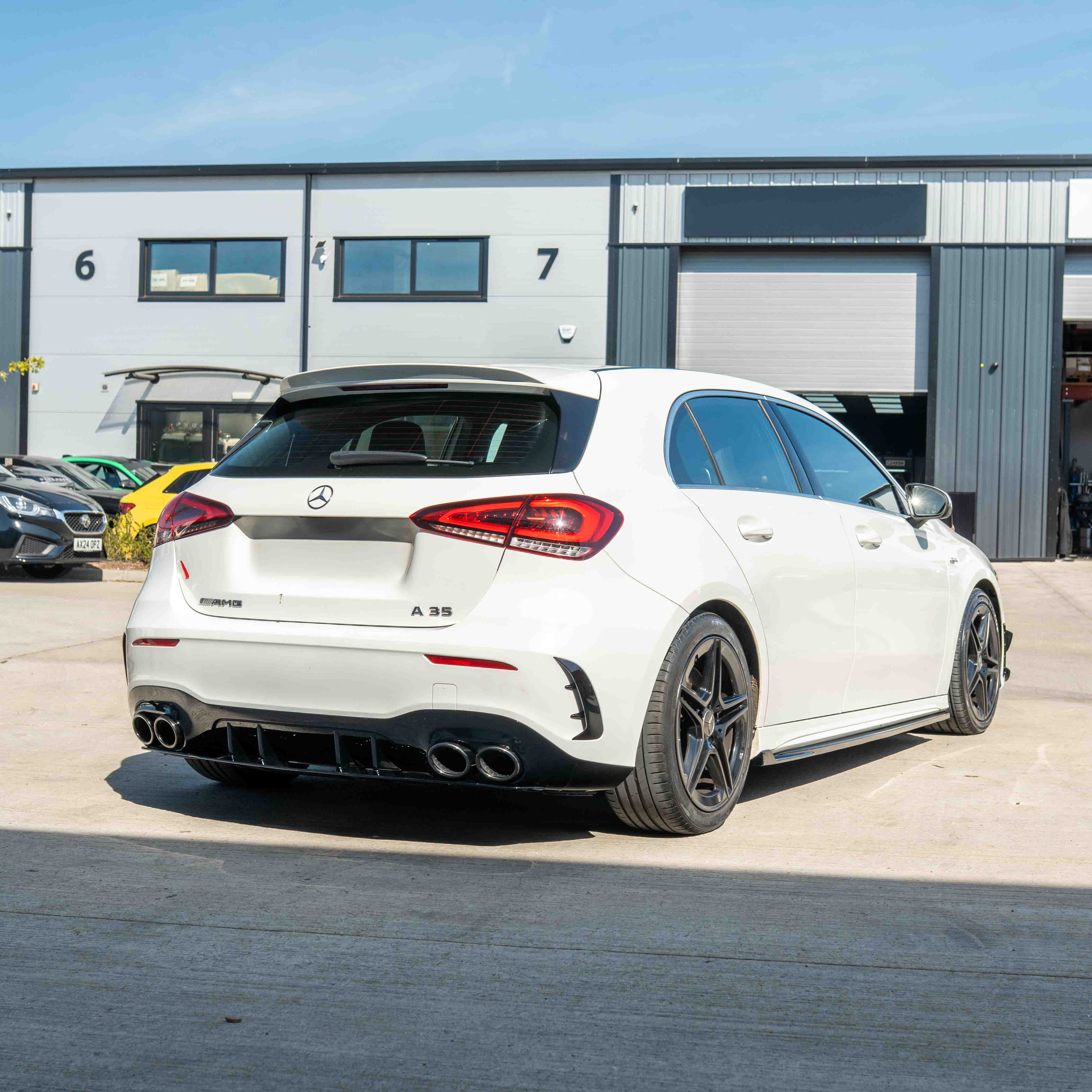 MERCEDES A-CLASS W177 2018-CURRENT GLOSS BLACK QUAD TIP DIFFUSER