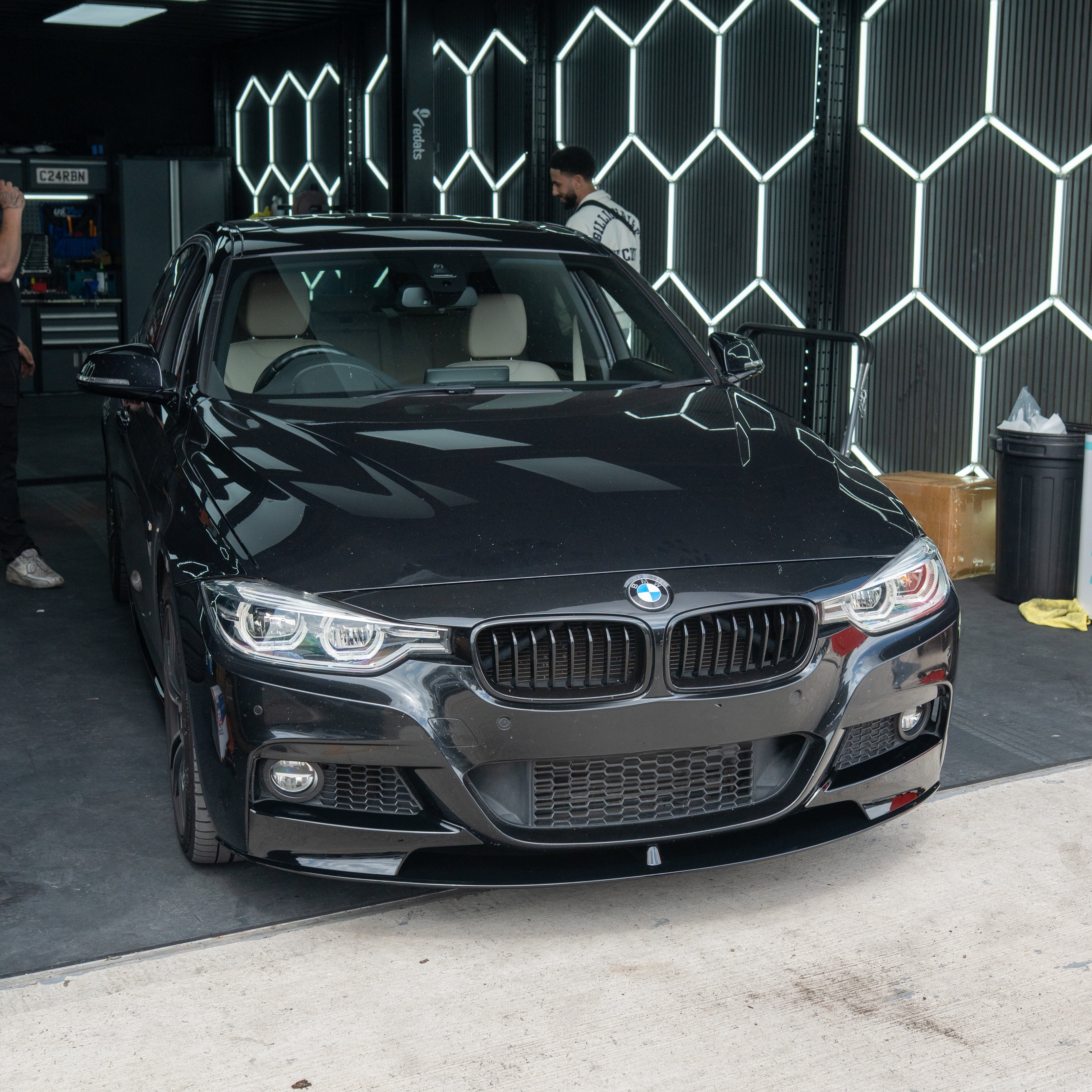 BMW 3 SERIES F30/F31 GLOSS BLACK SPLITTER - MP STYLE - BLAK BY CT CARBON