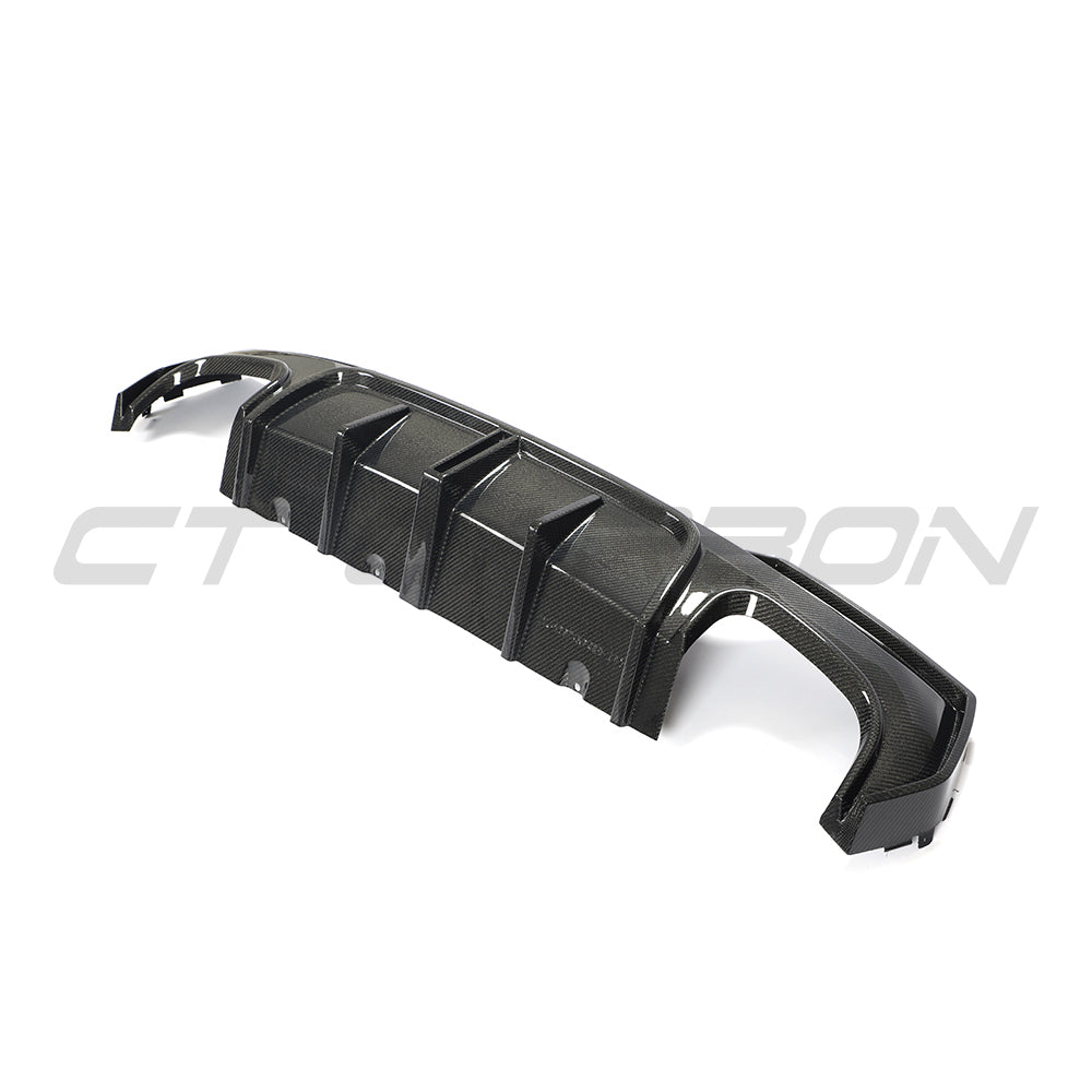BMW 4 SERIES 2020+ G22/G23 QUAD TIP CARBON FIBRE DIFFUSER