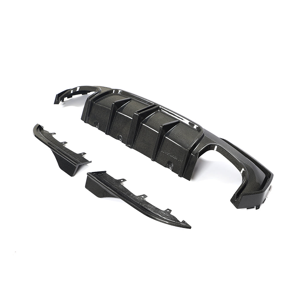 BMW 4 SERIES 2020+ G22/G23 QUAD TIP CARBON FIBRE DIFFUSER