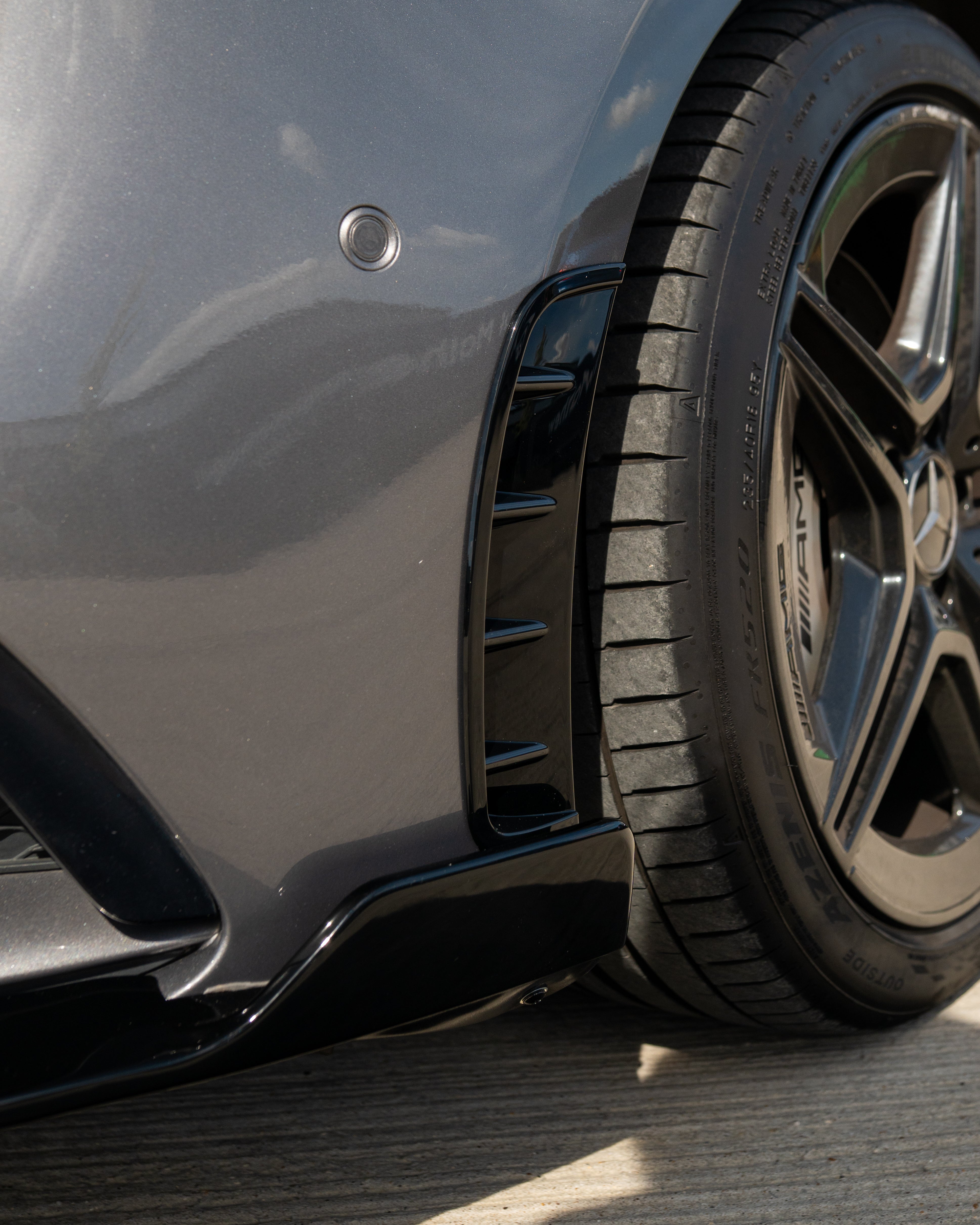 MERCEDES A-CLASS W177 2018-2022 GLOSS BLACK FRONT BUMPER VENTS