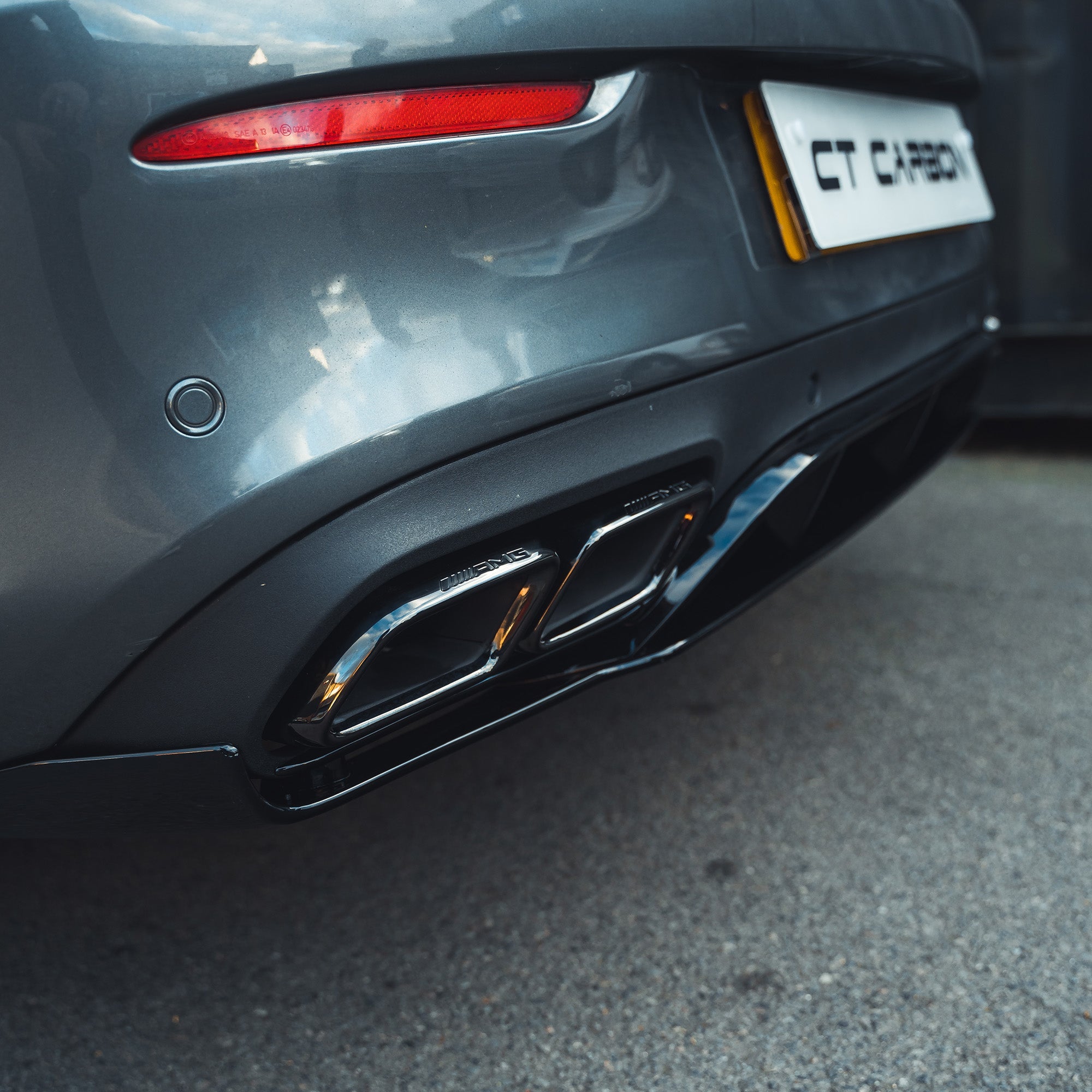 MERCEDES C-CLASS COUPE W205 GLOSS BLACK DIFFUSER & TIPS