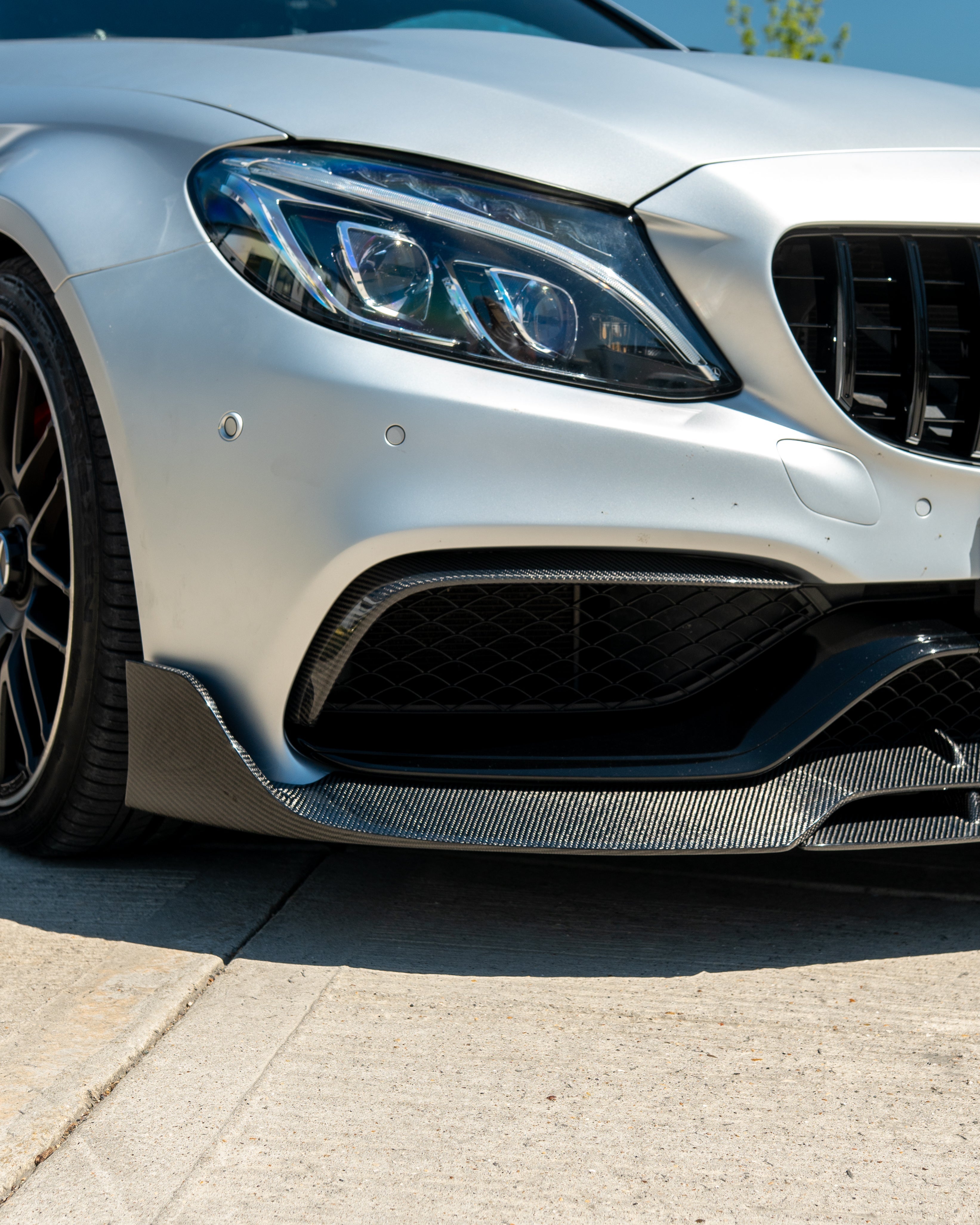 MERCEDES C63 W205 COUPE CARBON FIBRE SPLITTER - B-STYLE