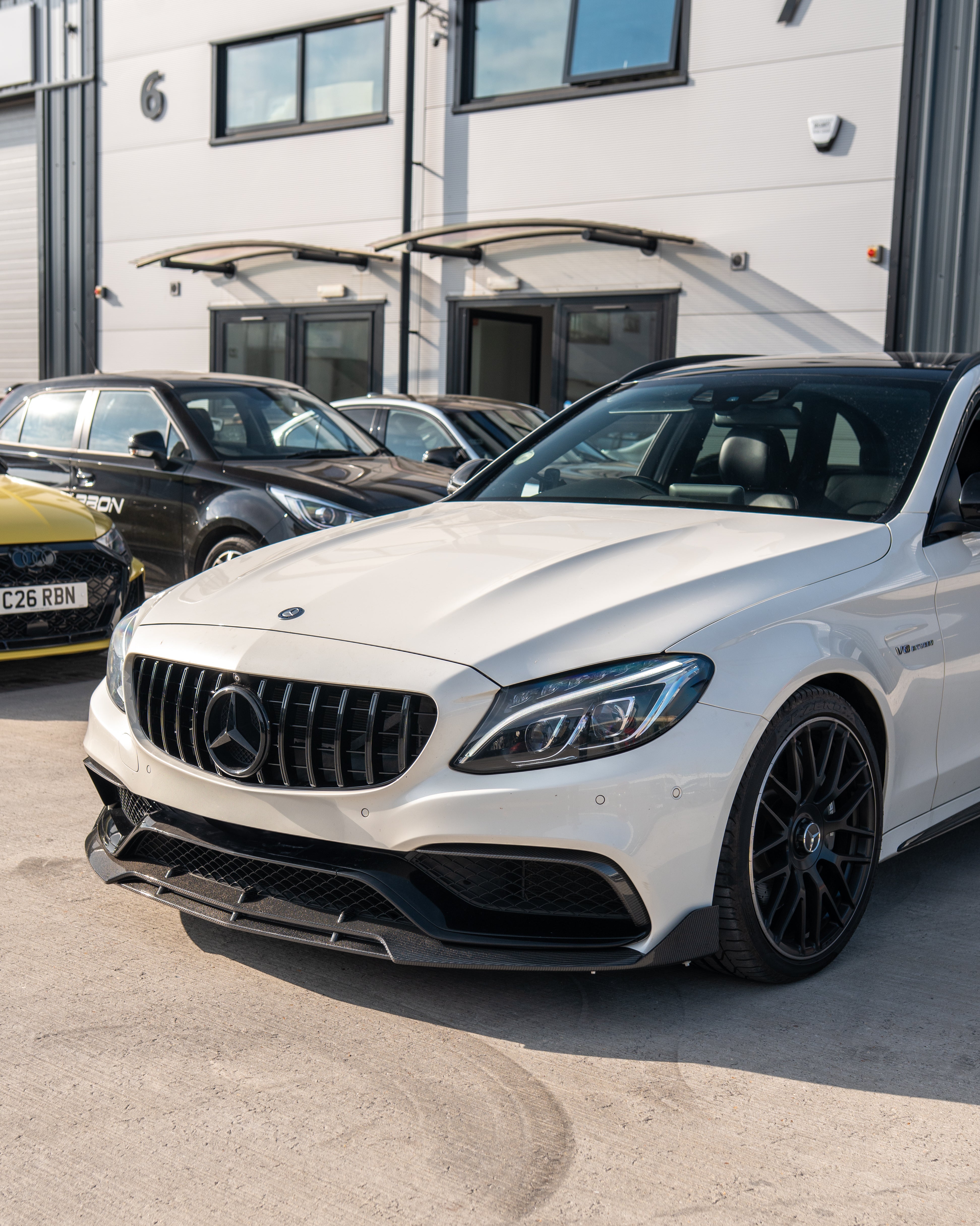 MERCEDES C63 W205 SALOON/ESTATE CARBON FIBRE SPLITTER - B-STYLE