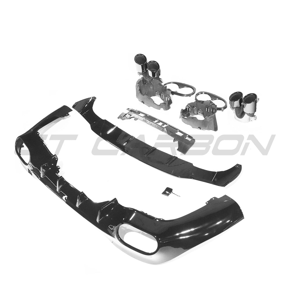 MERCEDES W118 CLA & CLA35 GLOSS BLACK QUAD TIP DIFFUSER