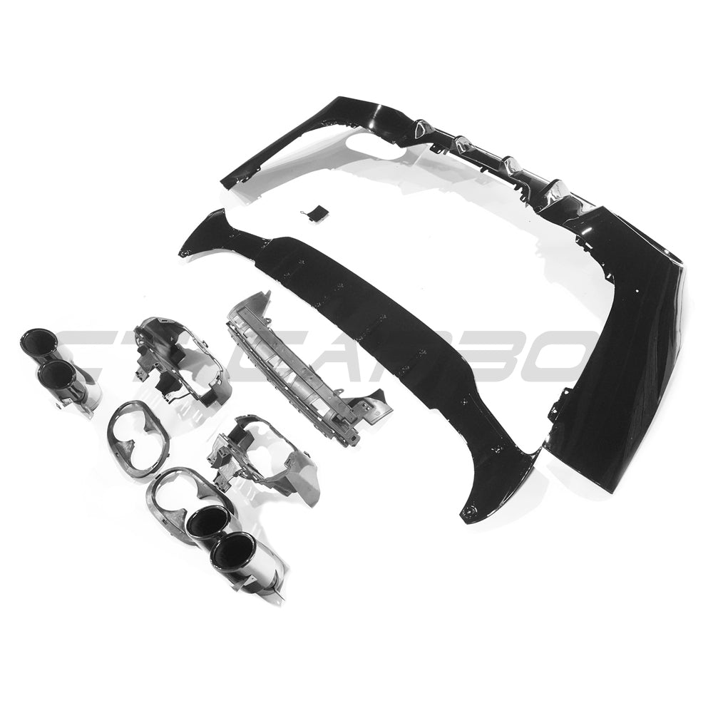 MERCEDES W118 CLA & CLA35 GLOSS BLACK QUAD TIP DIFFUSER