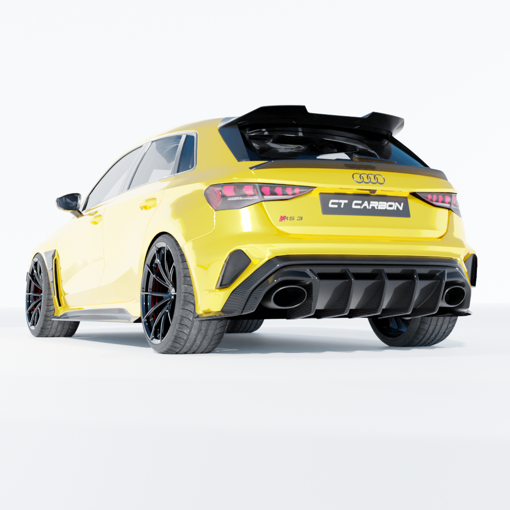 AUDI RS3 8Y 2025+ CARBON FIBRE REAR DIFFUSER - CT DESIGN