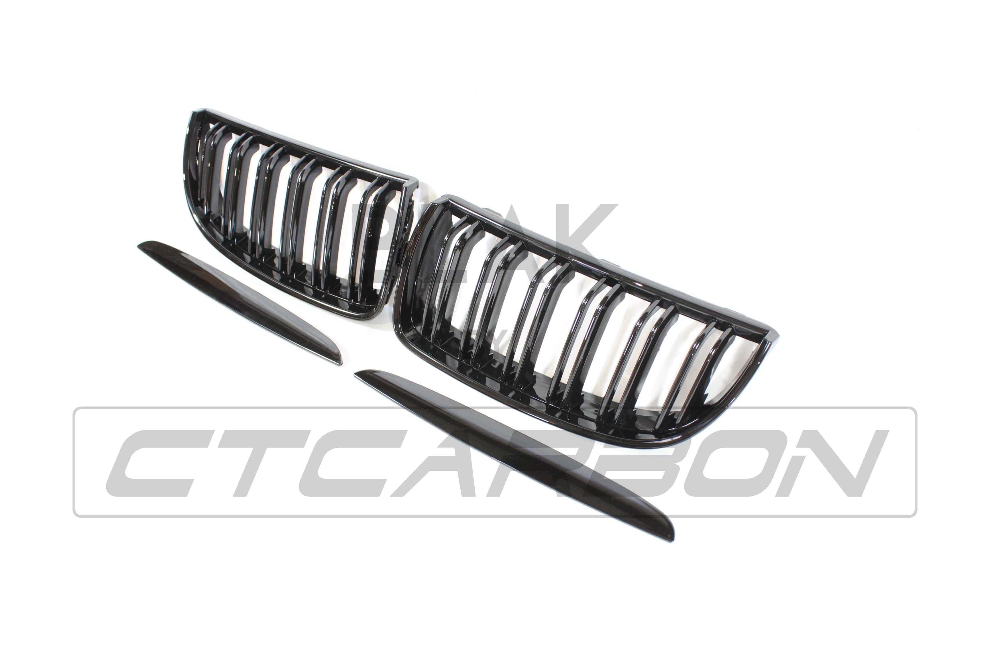 BLAK BY CT GRILLE BMW E90 3 SERIES PRE-LCI DOUBLE SLAT BLACK GRILLES - BLAK BY CT CARBON
