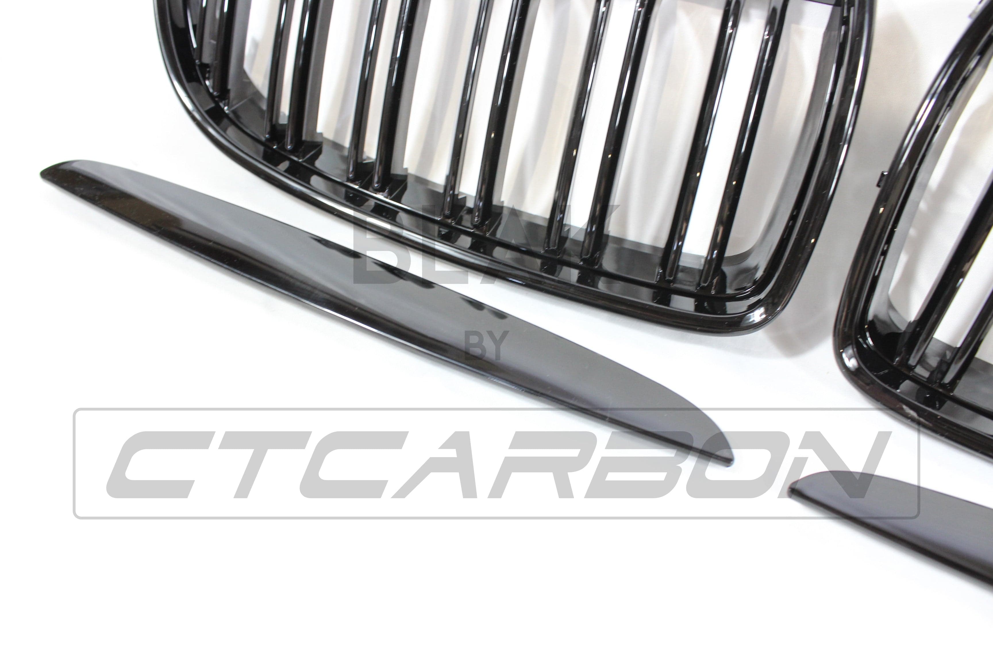 BLAK BY CT GRILLE BMW E90 3 SERIES PRE-LCI DOUBLE SLAT BLACK GRILLES - BLAK BY CT CARBON