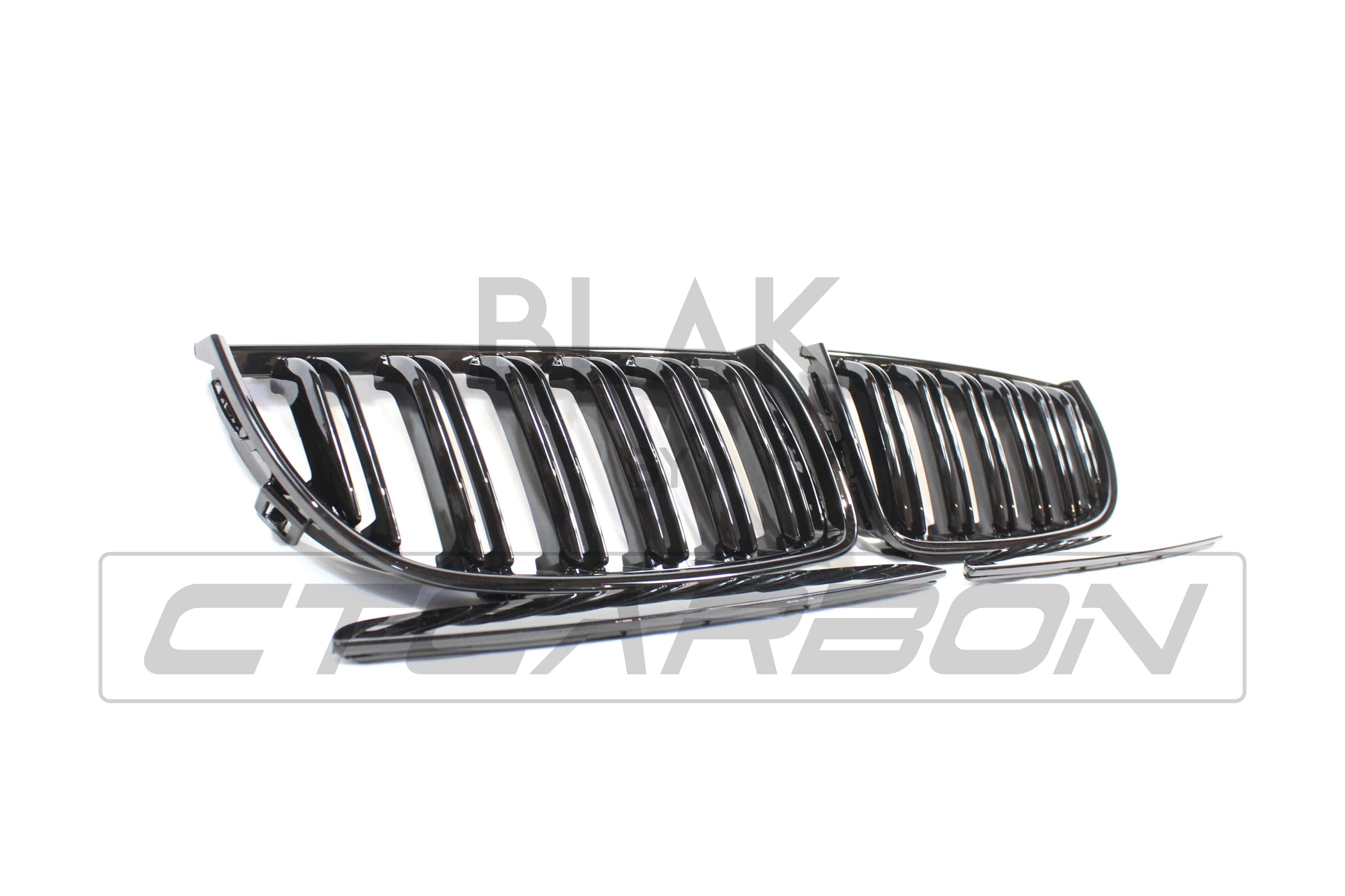 BLAK BY CT GRILLE BMW E90 3 SERIES PRE-LCI DOUBLE SLAT BLACK GRILLES - BLAK BY CT CARBON