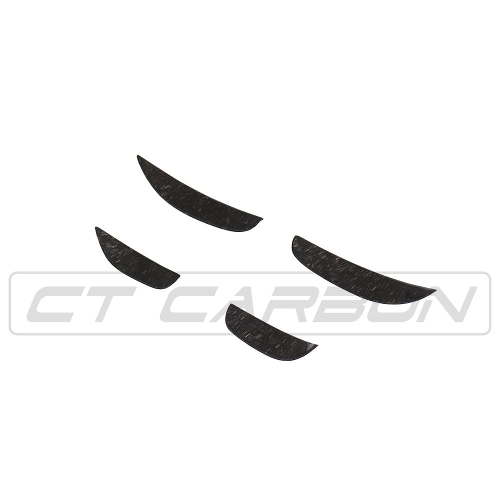 CT CARBON Front Canards MERCEDES W205 C63 & C63S FRONT BUMPER FORGED CARBON FIBRE CANARDS / FINS