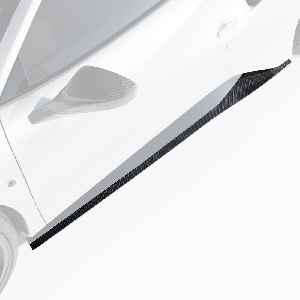 FERRARI 488 PISTA CARBON FIBRE SIDE SKIRTS - CT DESIGN