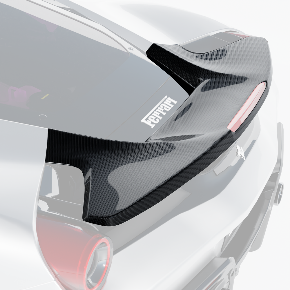 FERRARI 488 PISTA CARBON FIBRE SPOILER - CT DESIGN