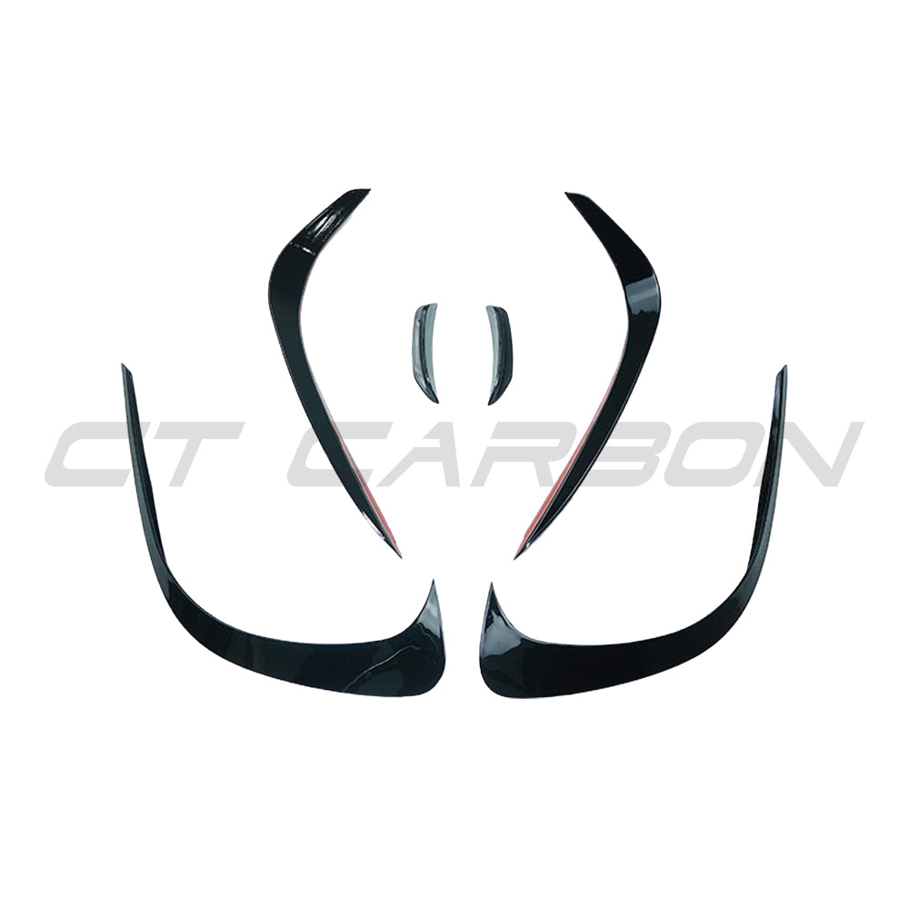 MERCEDES W206 2021+ C-CLASS GLOSS BLACK FRONT BUMPER TRIM