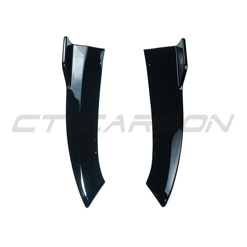 MERCEDES W206 2021+ C-CLASS GLOSS BLACK REAR BUMPER CORNER EXTENSION