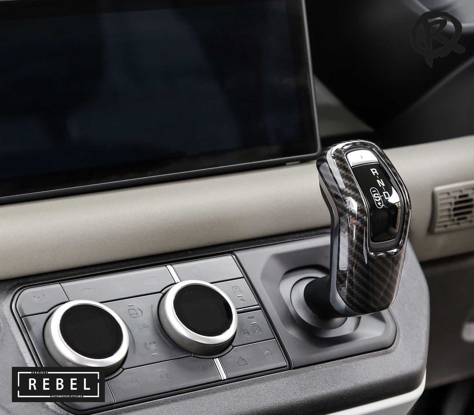 Defender L663 Carbon Fibre Gear Lever Cover Trim - 90/110/130