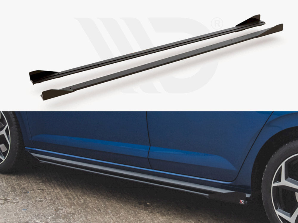Street Pro Side Skirts Diffusers + Flaps Vw Polo Gti Mk6