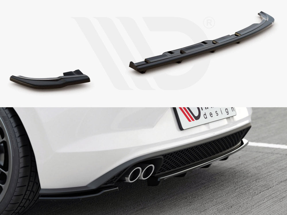 Rear Splitter (Vertical Bars) Volkswagen Polo Gti / R-Line Mk6 - Textured