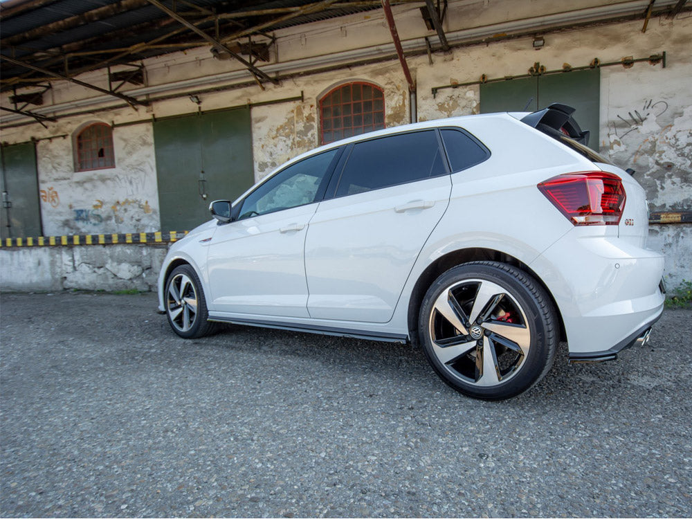 Side Skirts Diffusers Volkswagen Polo Gti / R-Line Mk6 - Textured